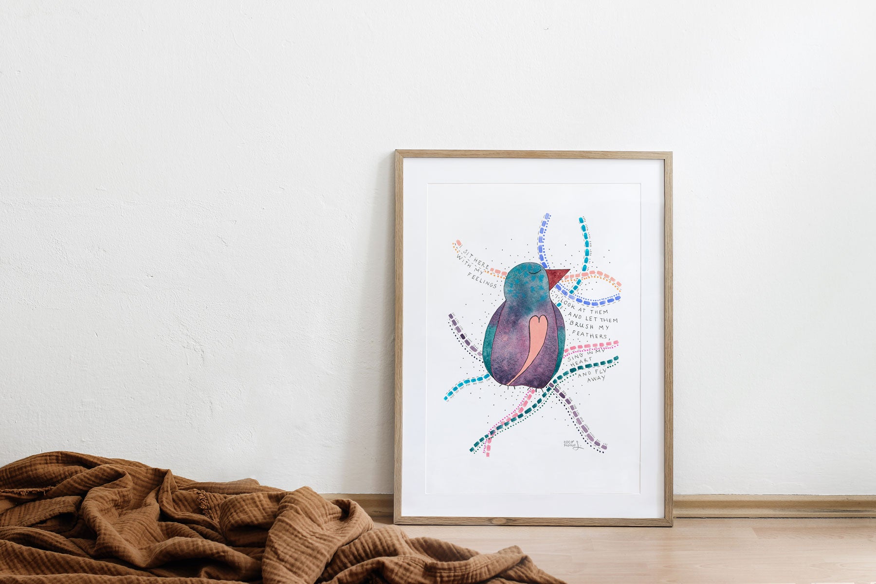 Mental health art print for therapy office decor and self-love home decor