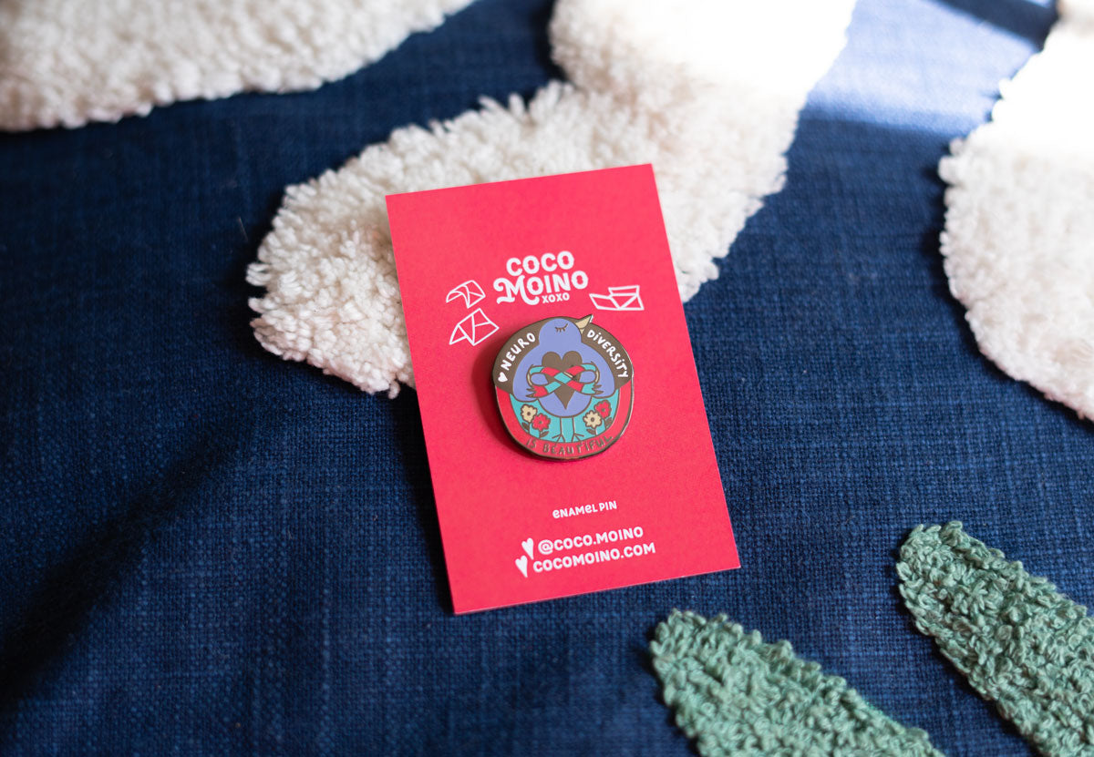 Neurodiversity is beautiful lapel pin