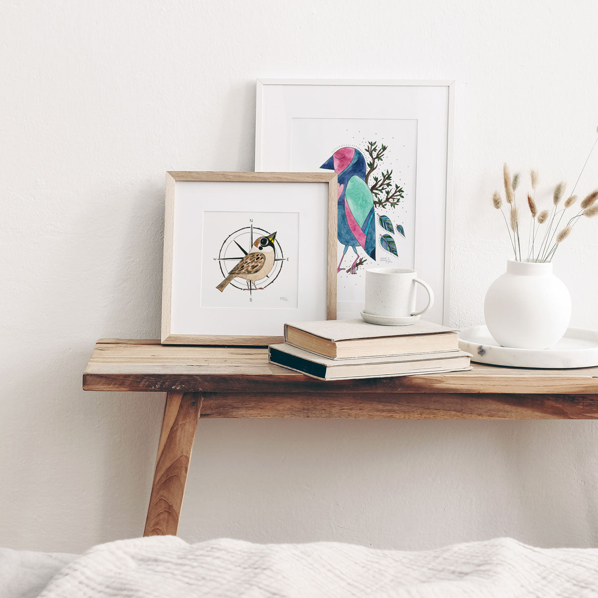 Sparrow watercolor painting, original artwork from bird lover painter - signed art print