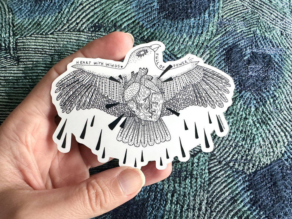 Heart with wings, full of power